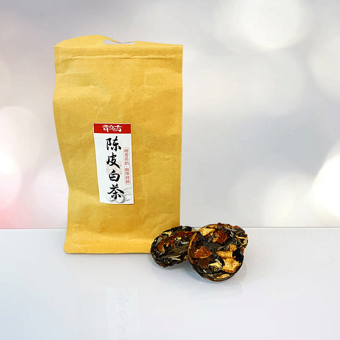 Белый Пуэр с корками мандарина Чхен Пи Бай Ча